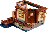 Modular house exterior, dock.
