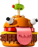 Front view of Durrr Burger's face.