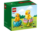 Back view of the LEGO 40527 Easter Chicks box, showing a chick in a cracked egg.