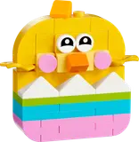 LEGO chick model close-up.