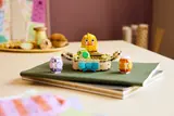 LEGO Easter Basket on a craft table.