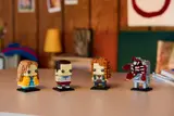Stranger Things BrickHeadz lineup in a room