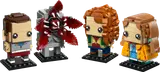 Eleven, Max, Demogorgon, and Holly BrickHeadz figures