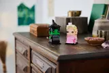 BrickHeadz figures on a dresser