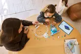 Overhead view of LEGO Frozen castle building