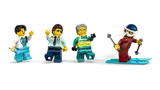 Four LEGO Air Ambulance minifigures.
