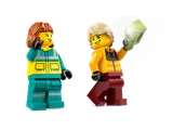 Close-up of medic and snowboarder minifigures.