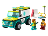 LEGO City Emergency Ambulance set with figures and ramp.