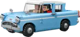 Flying Ford Anglia, front view.