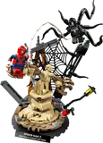 LEGO Spider-Man vs. Sandman and Venom battle.