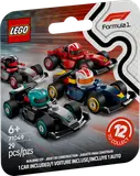 LEGO F1 collectible race car packaging.