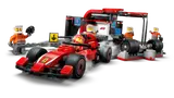 F1 car exiting pit with smoke effect.