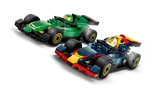 Green and blue LEGO F1® cars.