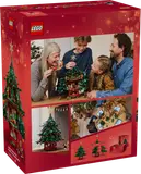 Back of LEGO Christmas tree box with dimensions.