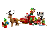 Close-up of LEGO holiday minifigures.