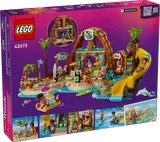 Back of the LEGO Friends Beach Resort 42673 product box.