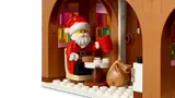 Santa relaxing inside.
