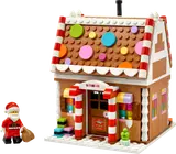 Gingerbread House and Santa.