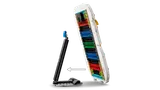 Back of LEGO FIFA 2026 emblem, showing stand.