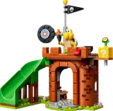 Koopa Troopa defending fortress battlements with torch.