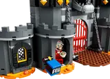 Mario by a POW block inside the castle entrance.