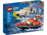 LEGO City Fire Rescue Boat 60373 box art.
