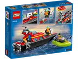 Back of LEGO Fire Rescue Boat box.