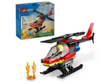 LEGO City 60411 set with helicopter and box.