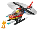 Helicopter in action, firing water.