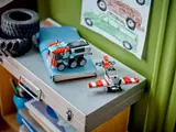 Alternate builds on display shelf.