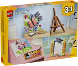 Back of LEGO Floral Art box, showing all builds.