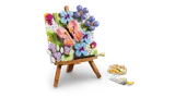 Top view of LEGO butterfly easel art.
