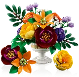 Modular LEGO bouquet with detached flowers.