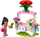 Andrea with flower stand.