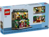 LEGO 40680 Flower Store box back, showing interior.