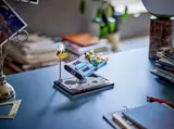 LEGO Flying Moon Car on a desk.