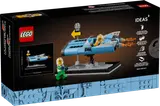 Back of LEGO Flying Moon Car box with dimensions.