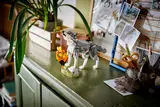 LEGO wolf display.