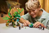Boy playing with dream fox and creature.