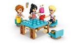 Minifigures at a picnic table.
