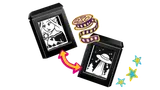 Interchangeable movie slides.