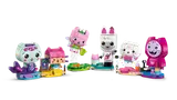Full lineup of six Gabby's Dollhouse cat figures.
