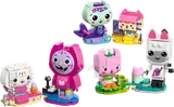 Six brick-built Gabby's Dollhouse cat characters.