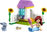 LEGO Friends bunny house with minifigure and pet.
