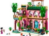 LEGO Friends Garden Restaurant, front view with minifigures.