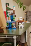 Built LEGO Minecraft Ghast Station on a shelf.