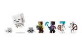 LEGO Minecraft Ghast Station minifigure lineup.