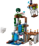 Full LEGO Minecraft Ghast Station with waterfall, minifigures, and flying Ghasts.