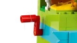 Close-up of LEGO gift box crank.
