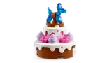 Close-up of LEGO birthday cake.